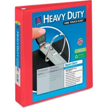 AVERY DENNISON Avery® Heavy-Duty View Binder with One Touch EZD Rings, 1 1/2" Capacity, Red 79171